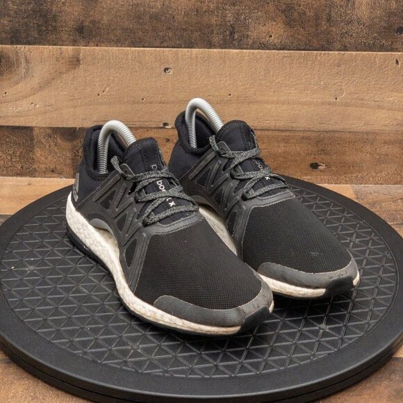 ADIDAS PURE BOOST X WOMENS ATHLETIC SHOES RUNNING WALKING GYM BLACK LOW SIZE 7.5 - Picture 3 of 9